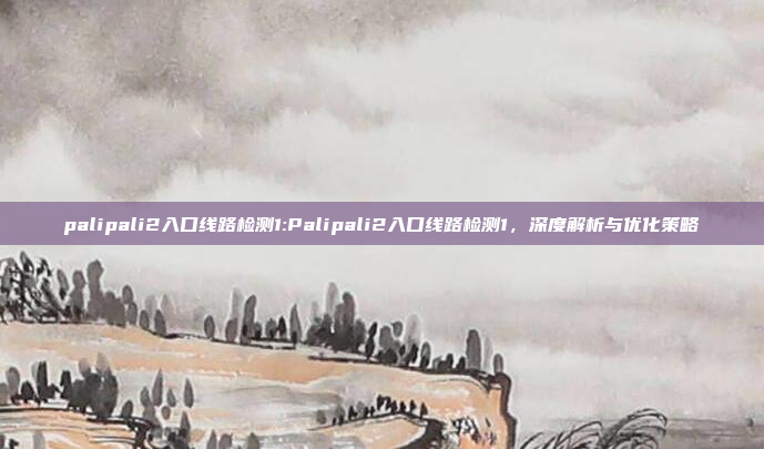 palipali2入口线路检测1:Palipali2入口线路检测1，深度解析与优化策略