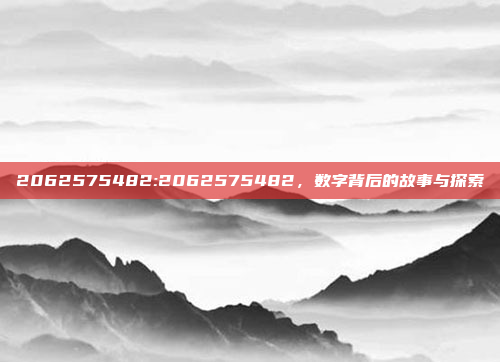 2062575482:2062575482，数字背后的故事与探索