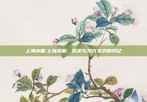 上海水磨:上海水磨，历史与现代交织的印记