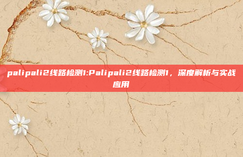 palipali2线路检测1:Palipali2线路检测1，深度解析与实战应用