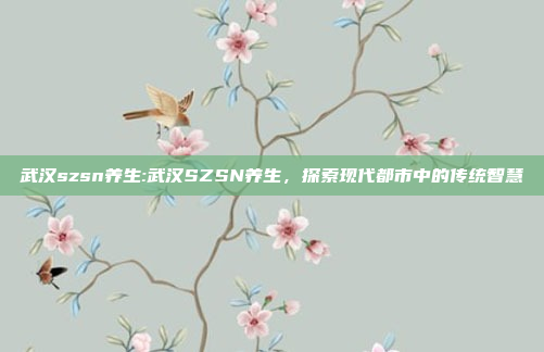 武汉szsn养生:武汉SZSN养生，探索现代都市中的传统智慧