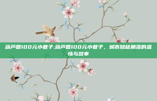 葫芦园100元小巷子:葫芦园100元小巷子，城市隐秘角落的温情与故事