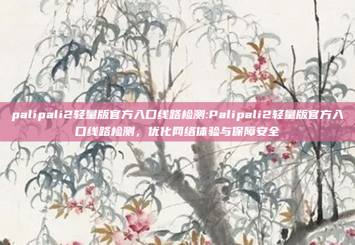 palipali2轻量版官方入口线路检测:Palipali2轻量版官方入口线路检测，优化网络体验与保障安全