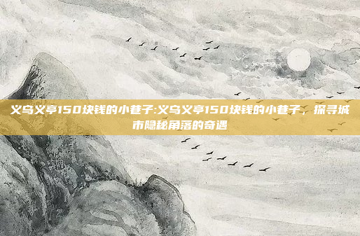 义乌义亭150块钱的小巷子:义乌义亭150块钱的小巷子，探寻城市隐秘角落的奇遇