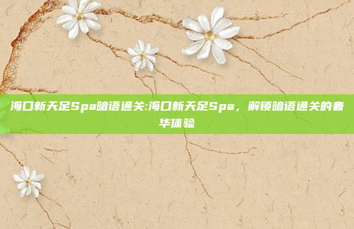 海口新天足Spa暗语通关:海口新天足Spa，解锁暗语通关的奢华体验