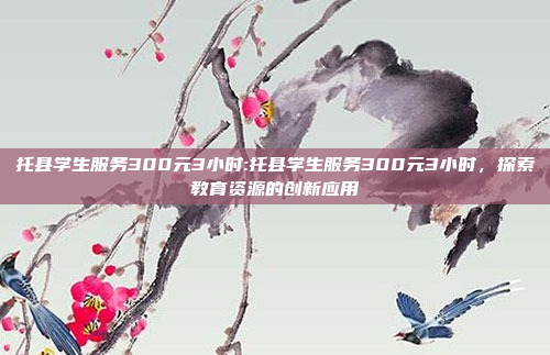 托县学生服务300元3小时:托县学生服务300元3小时，探索教育资源的创新应用