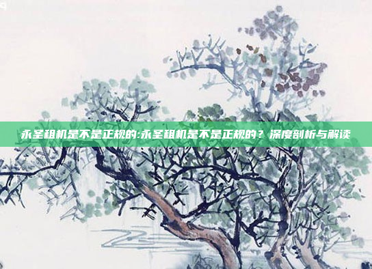 永圣租机是不是正规的:永圣租机是不是正规的？深度剖析与解读