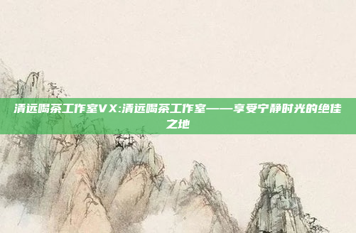 清远喝茶工作室VX:清远喝茶工作室——享受宁静时光的绝佳之地