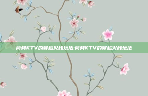 商务KTV的穿越火线玩法:商务KTV的穿越火线玩法