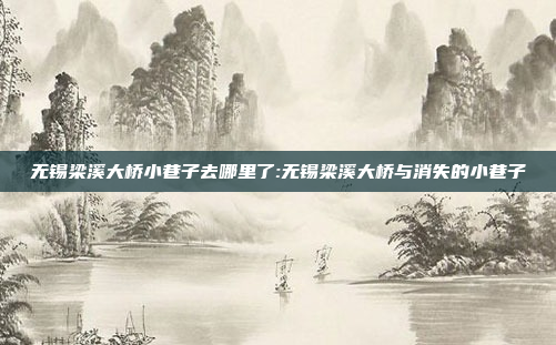 无锡梁溪大桥小巷子去哪里了:无锡梁溪大桥与消失的小巷子