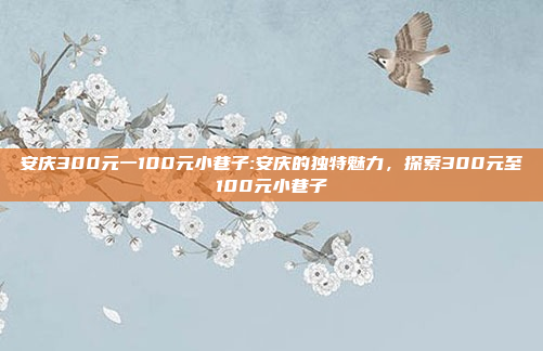 安庆300元一100元小巷子:安庆的独特魅力，探索300元至100元小巷子