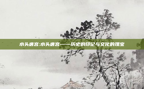 水头唐宫:水头唐宫——历史的印记与文化的瑰宝