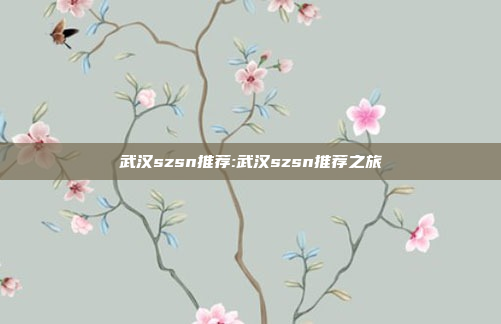 武汉szsn推荐:武汉szsn推荐之旅