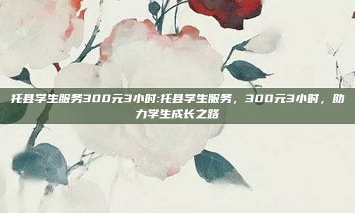 托县学生服务300元3小时:托县学生服务，300元3小时，助力学生成长之路