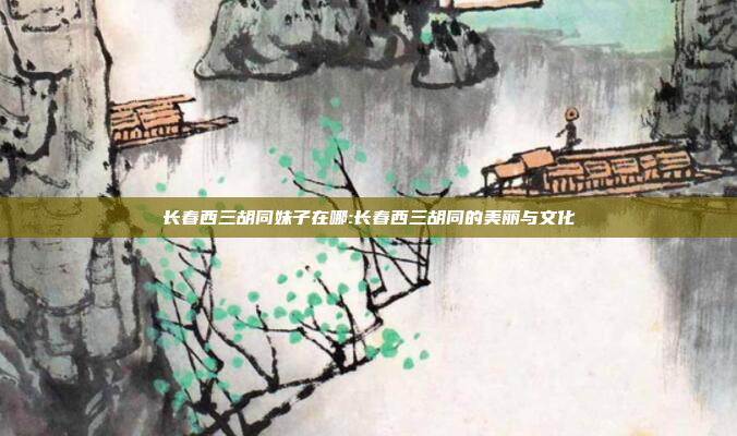 长春西三胡同妹子在哪:长春西三胡同的美丽与文化