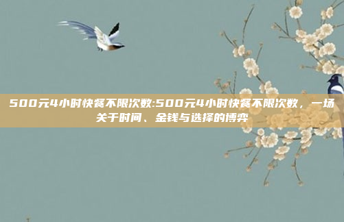 500元4小时快餐不限次数:500元4小时快餐不限次数，一场关于时间、金钱与选择的博弈